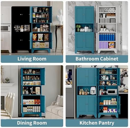 69" Tall Metal Pantry Cabinet - Image 6