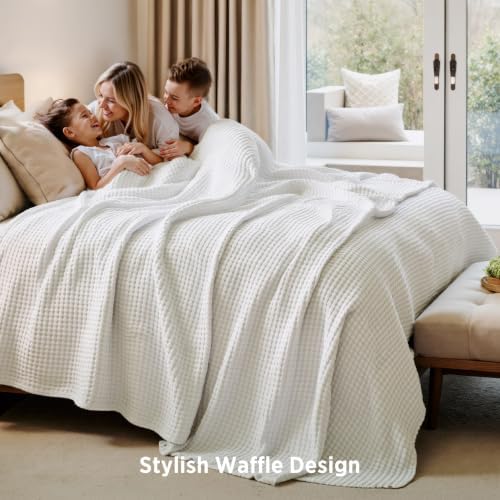 Bedsure Cooling Waffle Blanket for Hot Sleepers - Image 5