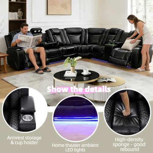 Power Reclining Sectional Sofa Set - Image 4