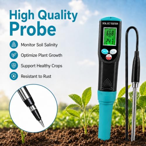 Digital Soil EC Meter 2-in-1 Porfessional Plants EC Temperature Tester Meter - Image 5