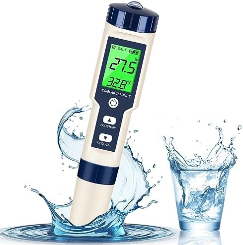 PH Meter & TDS Meter Digital Water Tester 5 in 1 Salinity Tester PH Temp EC and by Unknown