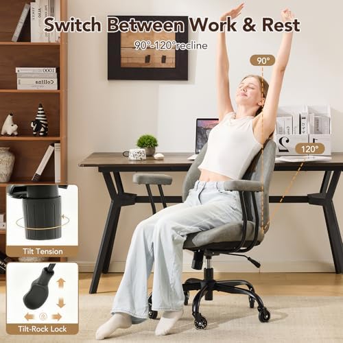 YFO Modern Ergonomic Office Desk Chair, Adjustable Height, - Image 3