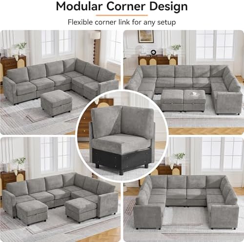 104'' V Shaped Modular Sofa, Sectional Couch - Image 6