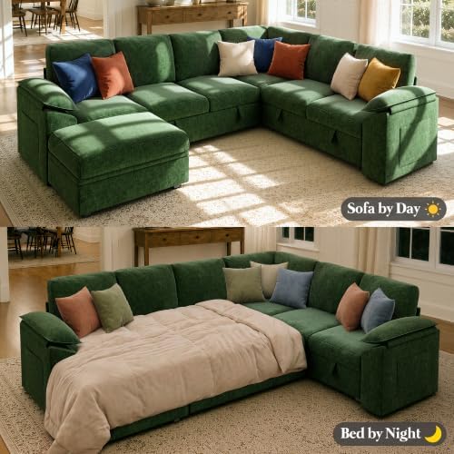 Xbrigh 108" Modular Sectional Sleeper Sofa - Image 4