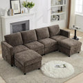 WUTUTUEE 107'' Modular Sectional Sofa Convertible U Shaped Sofa Couch Set by WUTUTUEE