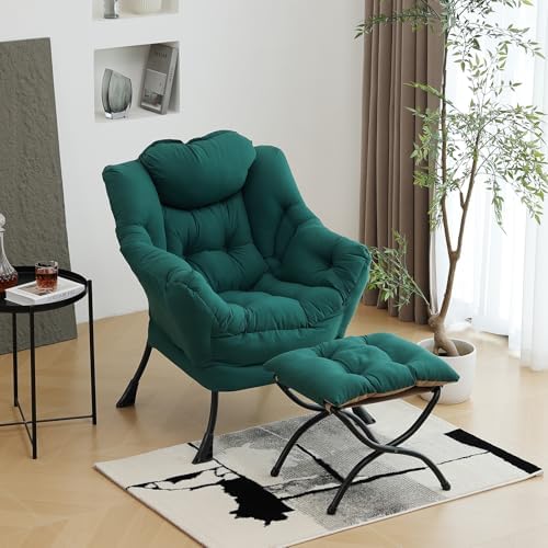 Furlide Lazy Chair with Ottoman, Soft Comfy Chair by Furlide