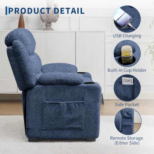Garvee Oversized Power Recliner Chair 26" Seat Remote & Memory Presets - Image 6