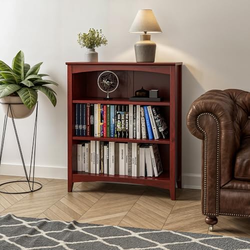 Camaflexi Shaker Style 3 Shelf Bookcase/Solid Wood / 36" High/Adjustable - Image 4