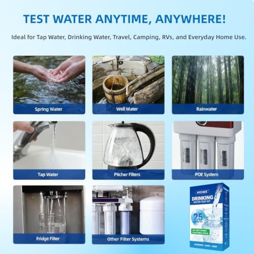 25 in 1 Home Drinking Water Test Kit, 165 Strips + 2 Bacteria Tests - Image 6