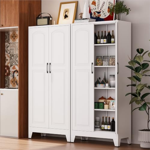COFaR 71" White Arched Pantry Cabinet by COFAR