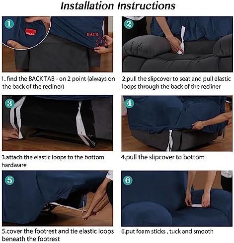 Turquoize Velvet Recliner Covers - Image 6