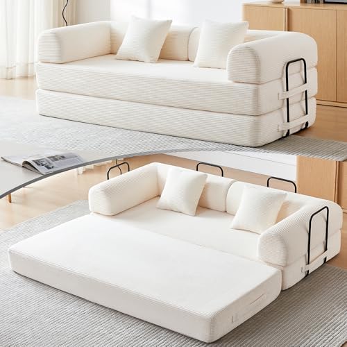 79" Convertible Sofa Bed, Boneless Couch by QQR