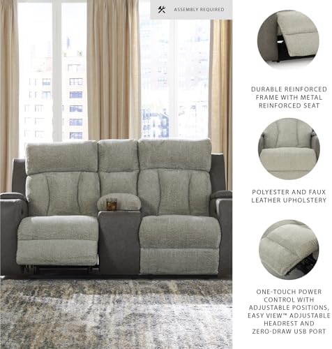 Signature Design by Ashley Power Reclining Loveseat - Image 4