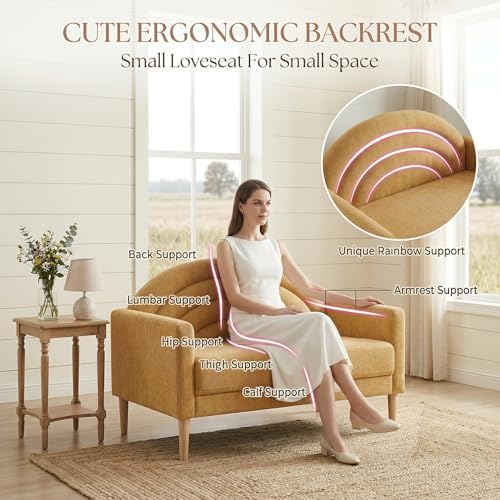 49" Small Loveseat Sofa for Small Spaces, Office Couch - Image 3