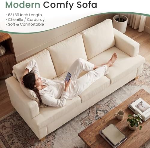 YOUDENOVA Sofa, 3 Piece Set Comfy Sofa, Loveseat & 2 3-Seater Couch - Image 4