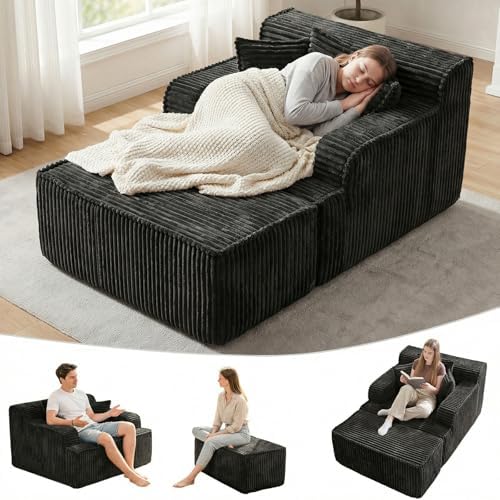 Chaise Lounge Chair Indoor, Boneless Chair by FelizHome