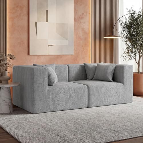 MONVANE 75" Loveseat Sofa, Comfy Chenille Modular Sectional Sofa by MONVANE