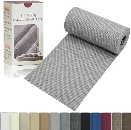 Gheeidau Linen Repair Tape 4x70 Inch Self-Adhesive Couch Patch Repair Fabric by Givethingsanewlife