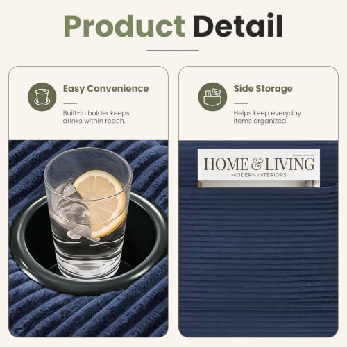 Yafylly 126" U Shaped Boneless Sectional Couch - Image 6