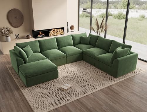 ohllob Oversized Cloud Couches for Living Room, Boneless Sectional Couch by Ohllob