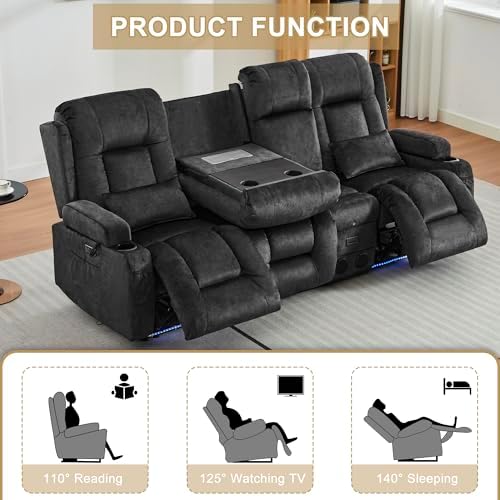 URRED Power Loveseat Recliner Sofa - Image 4