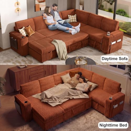 WEUP 111" Modular Sectional Sleeper Sofa - Image 5