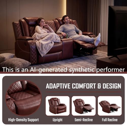 Leather Power Recliner Sofa Set - Image 6