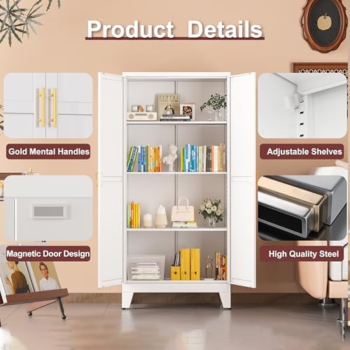 winiowa Metal Pantry Cabinet - Image 4