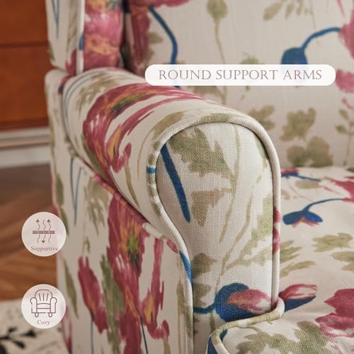 YOLENY Floral Accent Chair, High Back Upholstered Armchair - Image 5