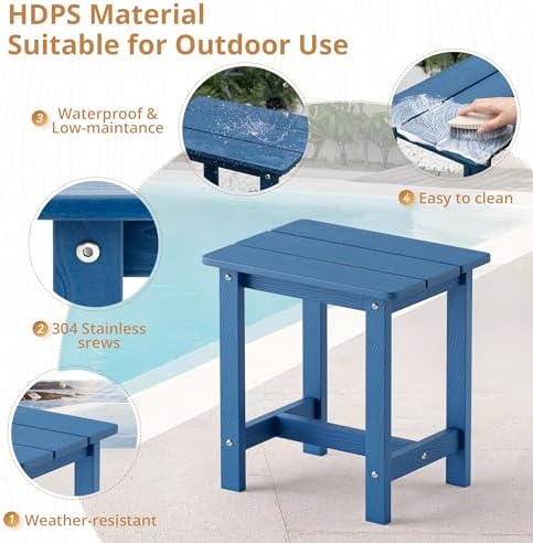 LUE BONA Outdoor Rocking Chairs Set, HDPS Poly Porch Rockers - Image 6