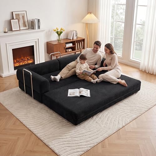 Futon Sofa Bed Modular Loveseat Sleeper Folding Pull Out Couch - Image 6
