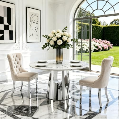 45” Round Dining Table Set For 2, Kitchen Table by Unknown