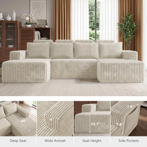 Boneless Couches for Living Room 113" - Image 4