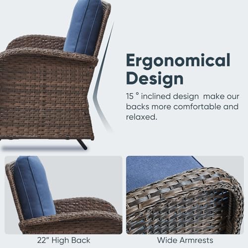 Belord Outdoor Glider Bench Patio Loveseat - Image 2