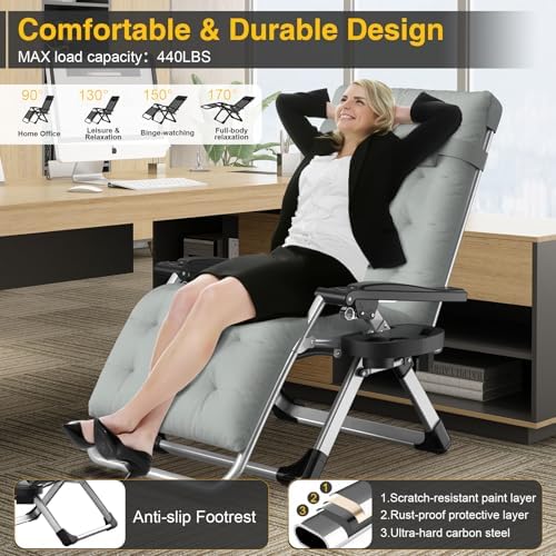 Suteck Zero Gravity Chair, Folding Lounge Chairs - Image 5