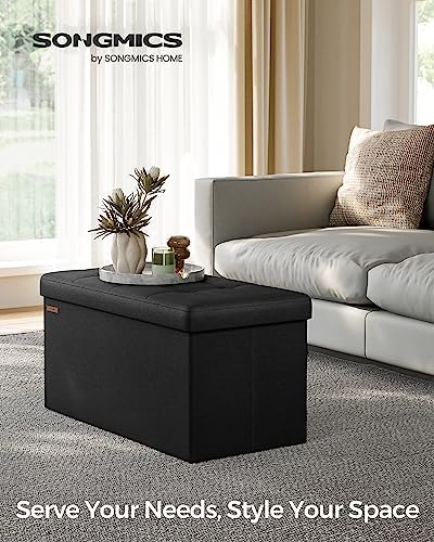 SONGMICS 30 Inches Folding Storage Ottoman Bench, Load 660 lb - Image 3