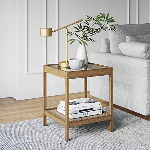 Nathan James 33301 Hayes Solid Wood Nightstand, End or Side Table in Light by Unknown