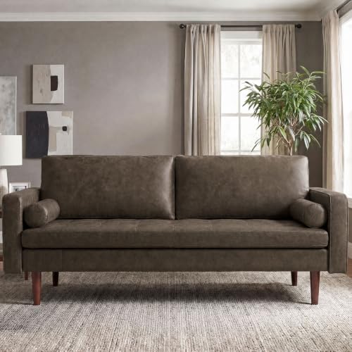 Faux Leather Couch, Loveseat Leather Sofa by Meeyar