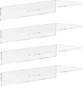 Weiai Clear Acrylic Shelves 12 Inch, Floating Wall Mounted Shelf by Weiai
