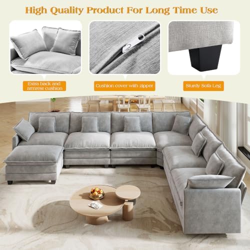 Hanherry Modular Sectional Sofa, Cloud Couch - Image 4