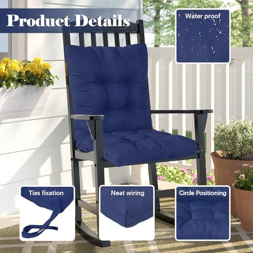 Wicker Chair Cushions for Outdoor Furniture, Floral Outdoor Chair Cushion - Image 4