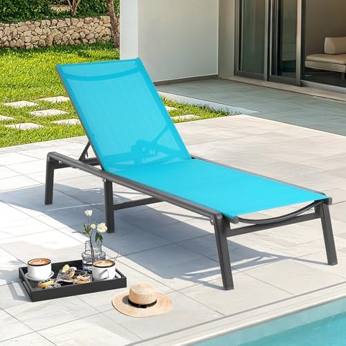Aluminum Chaise Lounge Chair Outdoor by ONBRILL