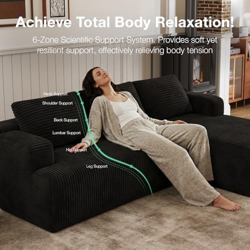Novilla 144'' L-Shape Boneless Couches - Image 6