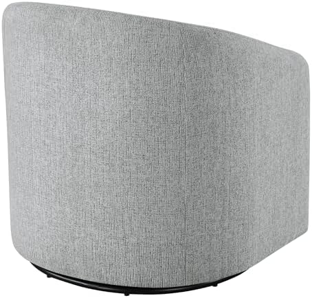 OSP Home Furnishings Bella Coastal Upholstered Barrel Swivel Chair, Dove Grey - Image 6