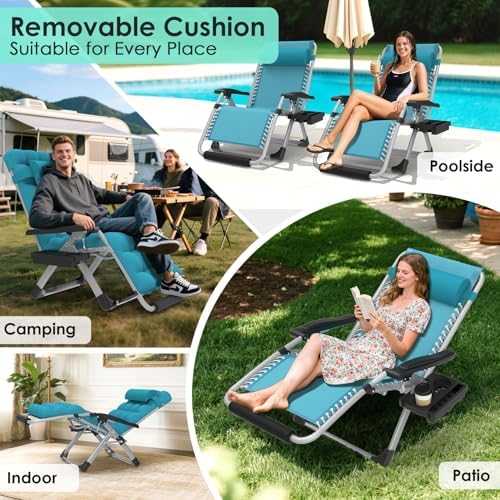 Suteck Oversized Zero Gravity Chair, 29In XL Lounge Chairs - Image 3