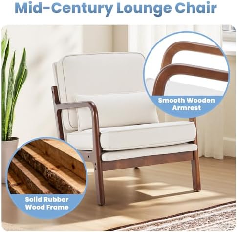 DUMOS Mid Century Accent Chairs Set of 2 - Image 5