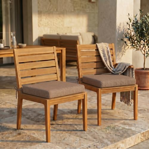 RSH DECOR: Sunbrella Foam Chair Cushions Set of 2 | 18" x 17.5" x 2" | - Image 2