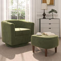360° Swivel Accent Chair with Storage Ottoman by zzlay