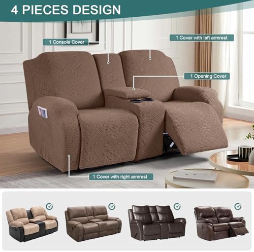 Ruaozz Stretch Loveseat Recliner Cover - Image 4