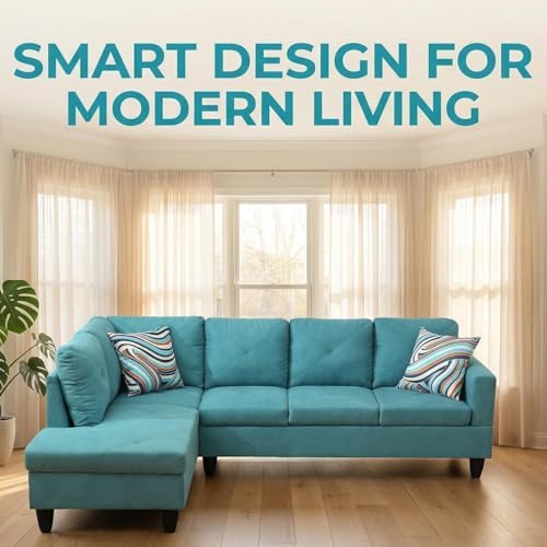 L-Shaped Sectional Sofa, Modern 4-Seat Couch - Image 4